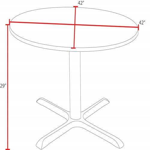 Cain 42" Round Breakroom Table- Grey Regency Seating