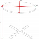 Cain 42" Round Breakroom Table- Grey Regency Seating