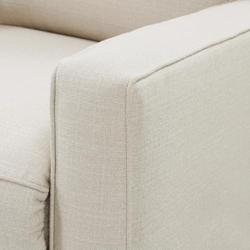 Harkawon Swivel Rocker Recliner Chair, Glider Rocker Recliner, Rocking Chair Nursery, Fabric Chair with High Back, Deep Seat, for Living Room, Bedroom, Beige