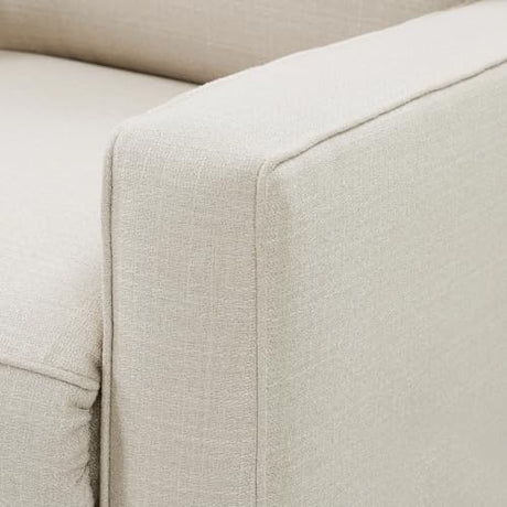 Harkawon Swivel Rocker Recliner Chair, Glider Rocker Recliner, Rocking Chair Nursery, Fabric Chair with High Back, Deep Seat, for Living Room, Bedroom, Beige Harkawon