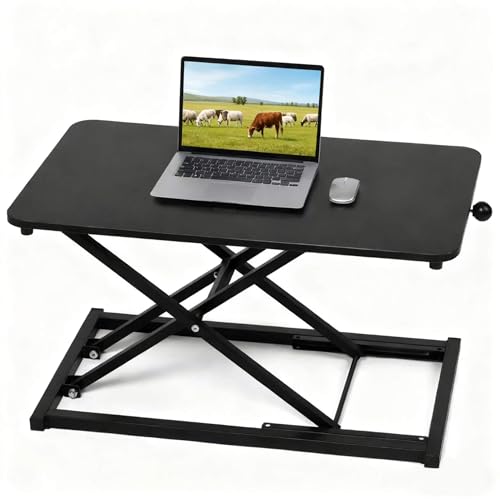 Raathionty Adjustable Height Standing Desk Converter, Keyboard Riser for Stand Up Desk Riser, Computer Keyboard Stand for Desktop, Computer Workstations for Home Office Raathionty
