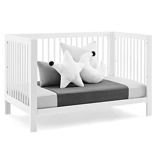 GAP babyGap Charlie 6-in-1 Convertible Crib - Greenguard Gold Certified, Bianca White - WoodArtSupply