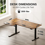 Muvai 71 Inch L Shaped Standing Desk Adjustable Height with Cable Management Tray,Gaming Electric Corner Standing Desk, Sit Stand Computer Table with Reversiable Splice Board, Rustic Brown Muvai