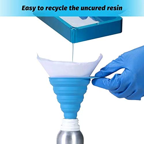 3D Printer Resin Filter Disposable – with Cone Silicone Resin Funnel(Large), Paint Strainer or Resin Strainer kit for uncured Resin Recycling (101) - WoodArtSupply