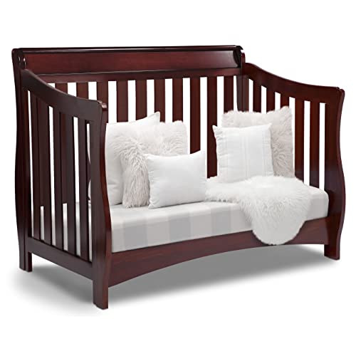 Delta Children Bentley S Series 4-in-1 Convertible Baby Crib, Black Cherry Espresso Delta Children