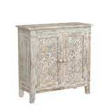 Jofran Inc. Global Archive Solid Mango Wood Hand Carved Accent Chest Jofran Inc.