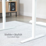 VIVO Electric Single Motor Standing Desk Frame for 41 to 74 in Table Tops, Memory Height Adjustment, Frame Only, White, DESK-E151EW VIVO