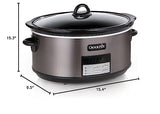 Crock-Pot Large 8-Quart Programmable Slow Cooker with Auto Warm Setting, Black Stainless Steel (Pack of 1) Crock-Pot