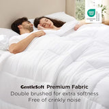 Bedsure Comforter Duvet Insert - Quilted Comforters Oversize Queen Size, All Season Duvet, GentleSoft Down Alternative Bedding, with 8 Tabs, Gifts for Women/Men, White, Oversize Queen 98 x 98 Inches Bedsure