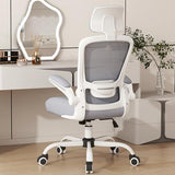 Mimoglad Office Chair, High Back Ergonomic Desk Chair with Adjustable Lumbar Support and Headrest, with flip-up Armrests for Guitar Playing, 5 Years Warranty (Moon Grey) Mimoglad