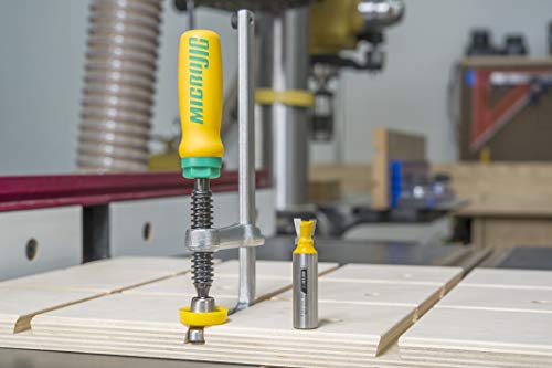MICROJIG Matchfit DVC-1177K2 Dovetail Clamp Pro, Green/Yellow/Silver MICRO JIG
