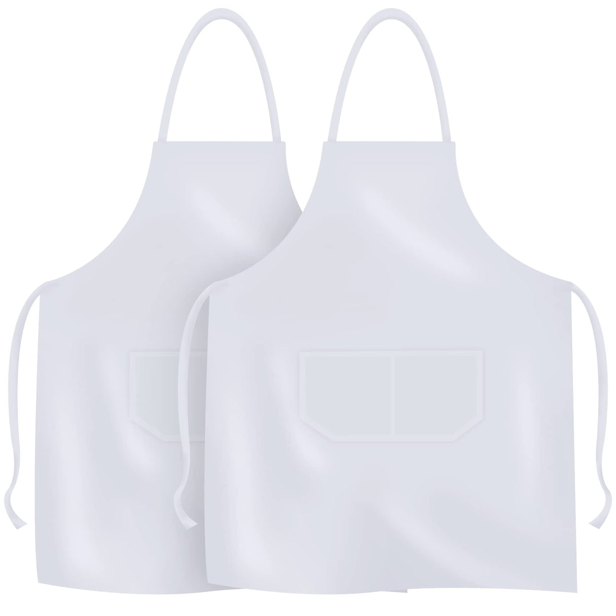 MR.R Sublimation Blanks White Aprons,Sublimation Bib Aprons,Unisex White Apron for Heat Transfer Printing,Kitchen Crafting BBQ,25x30 inch (4) MR.R