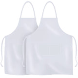 MR.R Sublimation Blanks White Aprons,Sublimation Bib Aprons,Unisex White Apron for Heat Transfer Printing,Kitchen Crafting BBQ,25x30 inch (2) MR.R