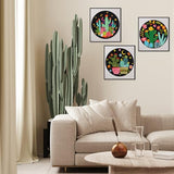 Nuberlic 3 Pack Embroidery Kit for Beginner Adults, Stamped Cross Stitch with Cactus Patterns Include 3 Hoop, Cloth Thread Needles and Instructions