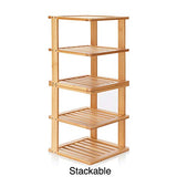 BERYLAND Bamboo Corner Shelf - 3 Tier 10 x 10 inch and 11.5 inches high. Kitchen Cabinet Organizer - Pantry Organization and Storage - Bathroom Countertop Shelves BERYLAND