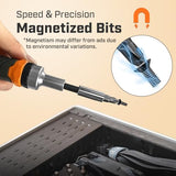 IRONCUBE Ratcheting Screwdriver Set: 56-Piece Magnetic Multi Bits Tool Kit with Case ironcube