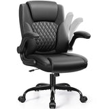 Leather Office Chair, PU Home Computer Desk Chairs with Ergonomic Back Support, 360°Swivel Free, Small Gaming Chair with Wheels and Adjustable Armrests, for Short People Use Brick Attic