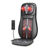 Snailax shiatsu Neck & Back Massager with Heat, Full Back Kneading Shiatsu or Rolling Massage, Massage Chair pad with Height Adjustment, Back Massager for Neck and Shoulder Snailax