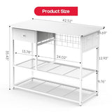 Crafit Extra Large Heat Press Table, Heat Press Stand Desk Cart with Vinyl Storage, Multi-Purpose Heavy Duty Metal Workbench for DIY Sublimation, T-Shirts Caps Mug & Tumbler Heat Transfer Projects Crafit