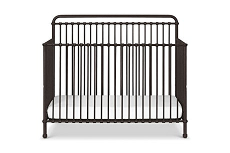 Namesake Winston 4-in-1 Convertible Metal Crib in Vintage Iron, Greenguard Gold Certified NAMESAKE