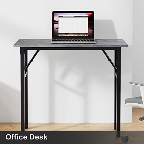 Need Small Desk 31 1/2" No Assembly Foldable Writing Table,Sturdy and Heavy Duty Folding Computer Desks for Small Space/Home Office/Dormitory AC5LB(80 * 40) Need