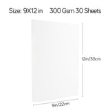 Watercolor Paper Water Color Paper 9x12 inches 140lb/300gsm 30 Sheets White Construction Paper Art Paper Drawing Paper Bulk Mixed Media Sketchbook for Drawing Water Colors Paint Adult Cotton Paper OALCQ