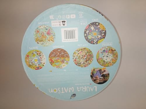 boppi World Map Round Jigsaw Puzzle with 100% Recycled Card 150 Pieces with Animals for Children 5 6 7 8 Years 58cm Diameter boppi