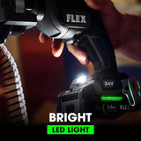 FLEX 24V Brushless Cordless Drywall Screw Gun Kit with (2) 2.5Ah Lithium Batteries and 160W Fast Chargers - FX1611-2AA FLEX