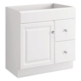 Design House Wyndham 30 Inch Bathroom Vanity, Ready to Assemble, Solid Wood, White, 597203 Design House