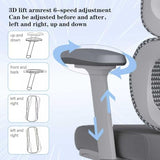 Ergonomic Office Chair 500 LBS Home Mesh Office Chair Comfortable Gaming Desk Chairs Adjustable 90-125° Tilt Rolling Computer Chairs with Wheel 3D Armrest ESaure