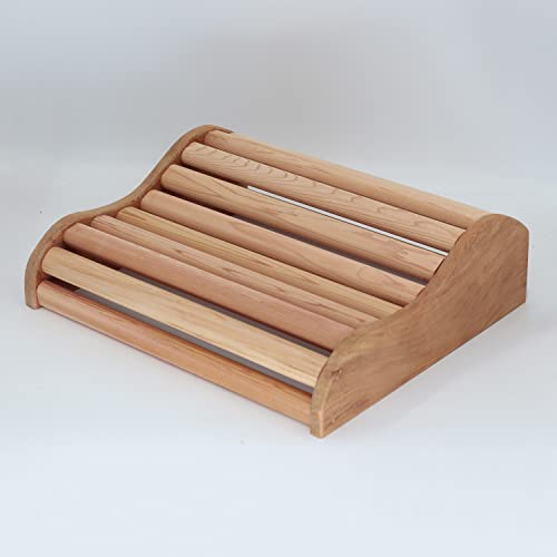 amocane Cedar Sauna Headrest Pillow for Sauna Room, Sauna Accessories for Any Barrel or Infrared Sauna, Non-Toxic, Comfortable S-Shape Design (15.75" x 13.38" x 4.72") amocane