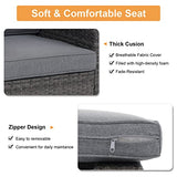 Super Patio 10 Piece Patio Furniture Set, PE Wicker Outdoor Conversation Furniture Set with Ottomans, Storage Box, Coffee Table, Cushions, Clip, Sectional Rattan Sofa for Garden, Porch, Backyard, Grey Super Patio