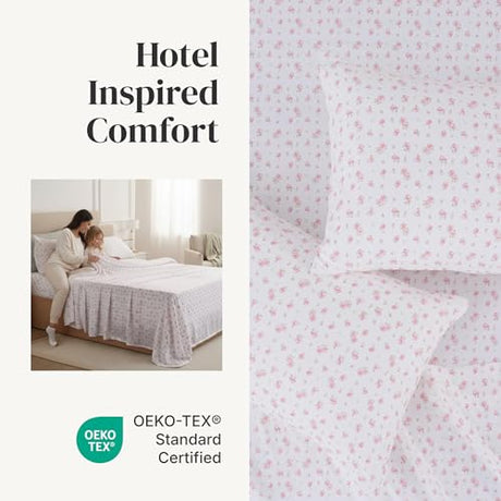 Modern Threads Silky Soft Microfiber and Wrinkle Free Sheets - Luxurious Microfiber Bed Sheets Includes Flat Sheet, Fitted Sheet with Deep Pockets, & Pillowcases Ivory, Full Modern Threads