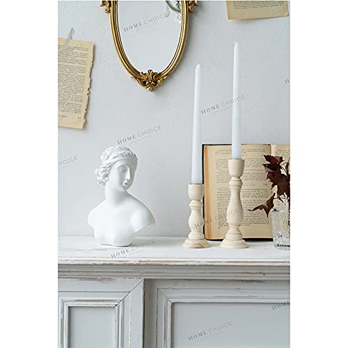 Wooden Candle Holders Set of 3,Unfinished Wood Candlesticks Holders for Taper Candle,Table Centerpieces for Rustic Wedding Party Birthday Home Decoration SPETYORT