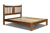 Grain Wood Furniture Shaker Solid Wood Slat Platform Bed, King Size, Walnut Grain Wood Furniture