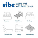 Vibe Gel Memory Foam Mattress, 12-Inch CertiPUR-US Certified Bed-in-a-Box, King, White Vibe