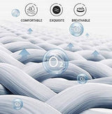 Duvet Quilt Comforter for All Seasons - Single Bedding, Cotton Blend, Soft and Pleasantly Warm, Machine Washable,Grey,140x200cm Generic