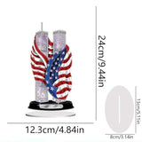 LIULIMI DIY 5d Diamond Painting Kits,Special Shaped Diamond Art Kit for Adults,Stand Up Acrylic Ornament Making kit,Double Sided Diamond dotz Painting,Gift（American Flag/Twin Towers） LIULIMI