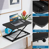 Raathionty Height Adjustable Standing Desk Converter, Computer Keyboard Stand for Desktop, Keyboard Riser for Stand Up Desk Riser, Ergonomic Sit Stand Workstations for Home Office Raathionty