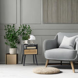 MaxSmeo End Table with Storage Mid Century Nightstand with Rattan Drawer and Shelf, Wood Small Side Coffee Table for Small Space, Living Room and Bedroom, Easy Assembly (Black) MaxSmeo