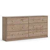 Pemberly Row 3 Piece Dresser and Nightstand Bedroom Set in Jackson Hickory Pemberly Row