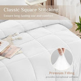 JOLLYVOGUE Twin Comforter Set, Ultra-Soft Bed in a Bag Twin Size 5 Pieces, Oeko-TEX Certified Bedding Set with Down Alternative Comforter, Sheets, Pillowcases & Shams, White JOLLYVOGUE