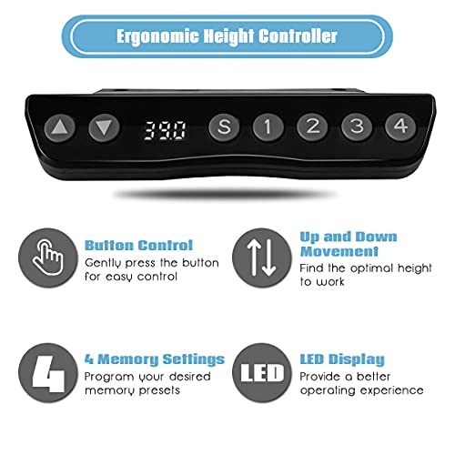 Tangkula Electric Standing Desk Frame, Height & Width Adjustable Motorized Sit Stand Desk Base, Ergonomic Single Motor Stand Up Workstation w/Memory Controller, Standing Desk Legs Tangkula