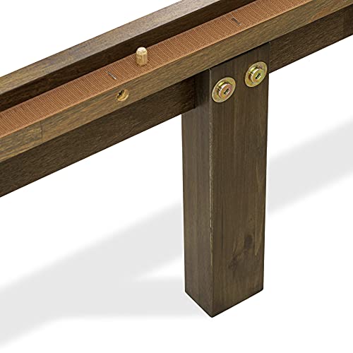 East West Furniture DNP-22-Q Walnut Queen Platform Bed Frame with Solid Wood Legs East West Furniture