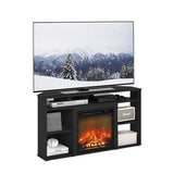 Pemberly Row Corner TV Stand with Fireplace for TV up to 55 Inches Americano Pemberly Row