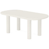 Tribesigns Conference Table, 63 Inches Modern Meeting Seminar Table for 6 People, Cream White Oval Training Table Boardroom Desk for Conference Room Tribesigns