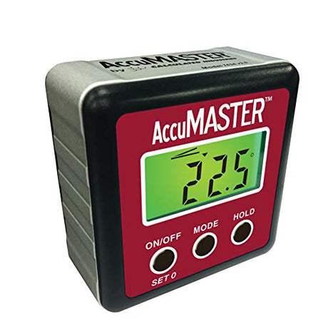 Calculated Industries 7434 AccuMASTER 2-in 1 Magnetic Digital Level and Angle Finder Certified IP54 Dust and Water Resistant,Red Brick Maroon Calculated Industries