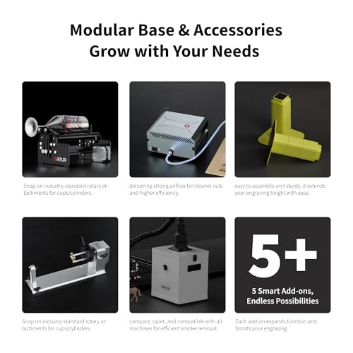 Ortur R2 10W Laser Engraver Enclosed Laser Cutter and Engraver Machine Smart Camera Positioning Batch Engraving Wood & Metal Ortur