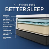 OhGeni 10 Inch King Size Mattress, Cooling Gel Memory Foam Bed Mattresses in a Box, Cool Touch Surface, Medium Feel，Ergonomic Support & Pressure Relief, CertiPUR-US Certified Foam, Designed in USA OhGeni
