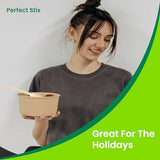 Perfect Stix 6.25" Wooden Cutlery Spoons- Pack of 250ct,Light Brown Perfect Stix